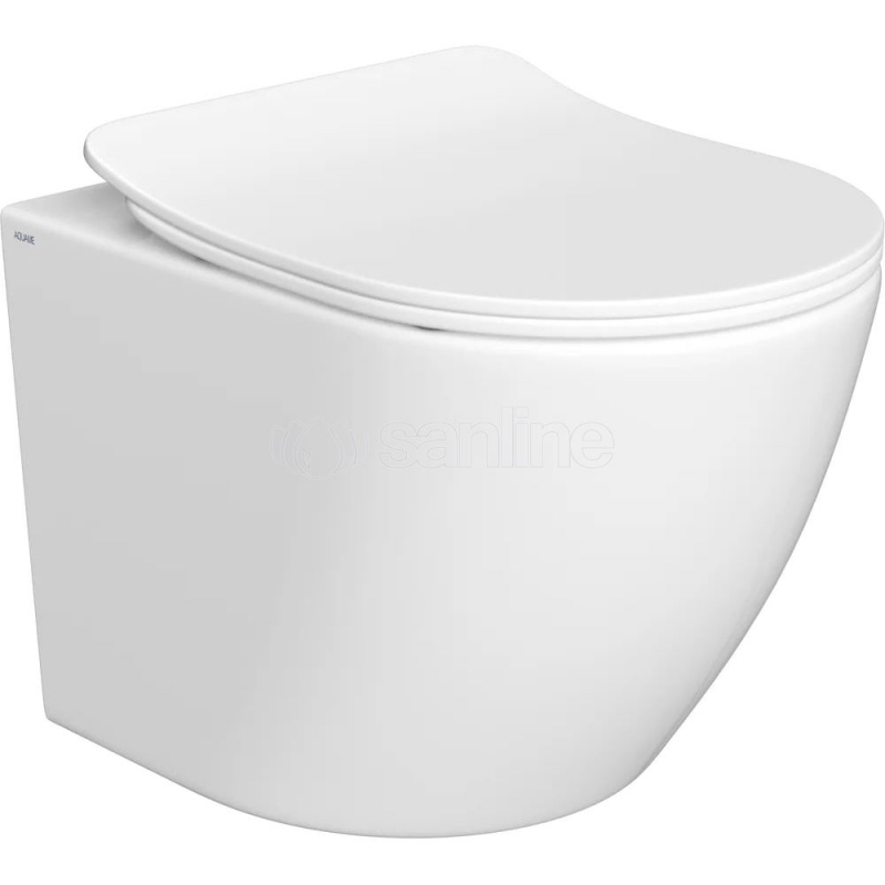 Унитаз подвесной AQUAme, 50x37, смыв Invisible, с сиденьем, смыв торнадо