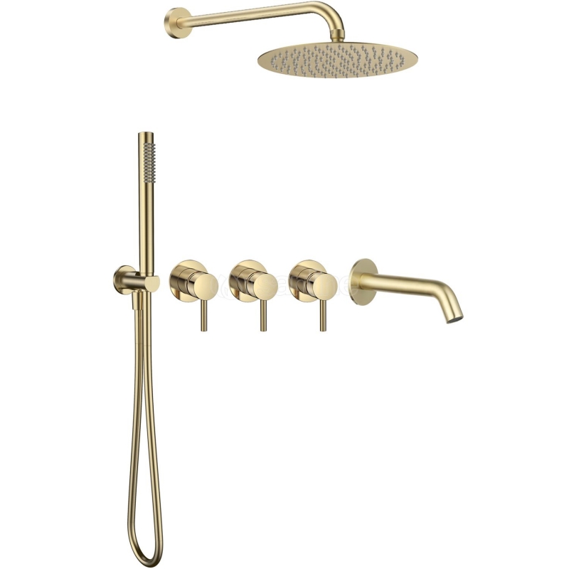 Душевая система AQUAme Siena Slim 003-2, на 3 режима, с внутренней частью