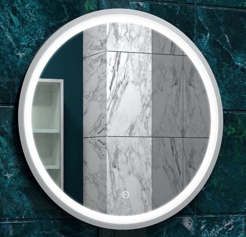 Зеркало Континент Style White Led 60x60, с подсветкой, сенсор, белый