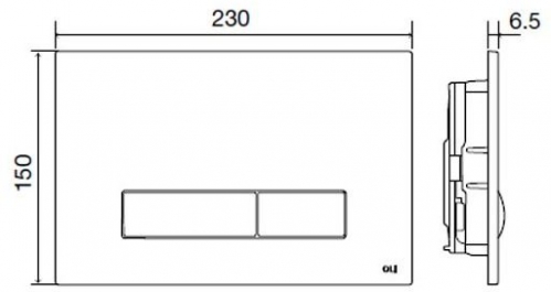 Кнопка смыва Oli GLAM, белая