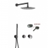 Душевая система GANZER 2 режима, скрытый монтаж, графит