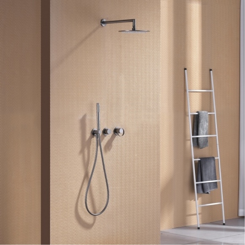 Душевая система GANZER 2 режима, скрытый монтаж, графит