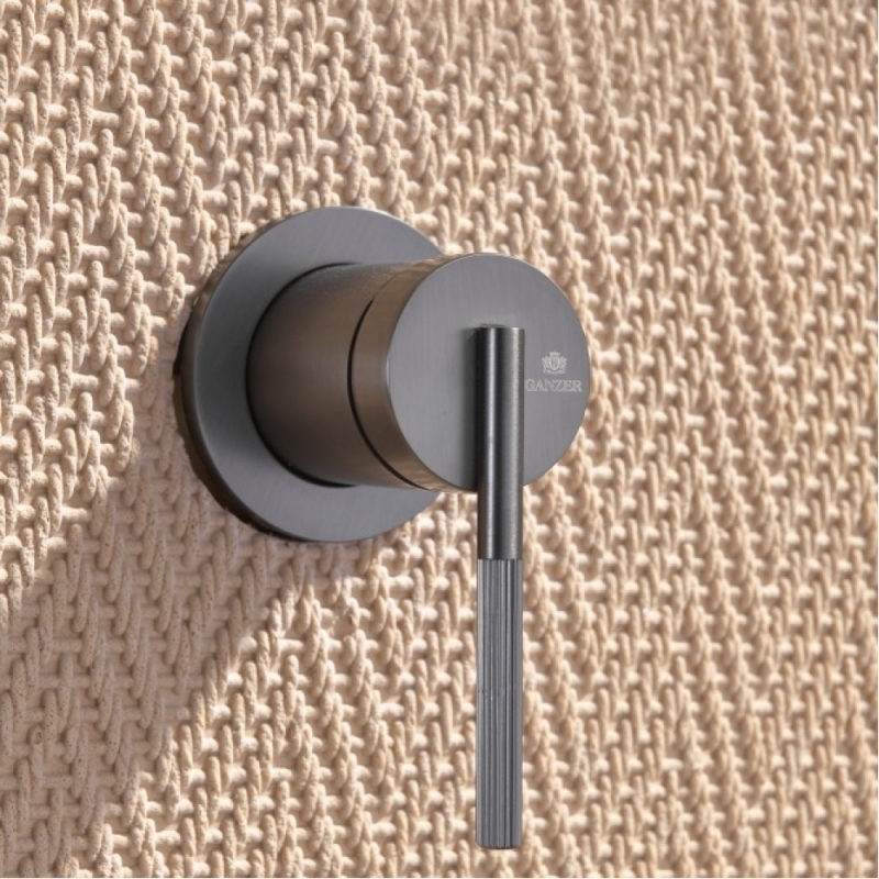 Душевая система GANZER 2 режима, скрытый монтаж, графит