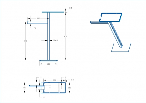 Стойка напольная Boheme  с полкой и полотенцедержателем, золото брашированное