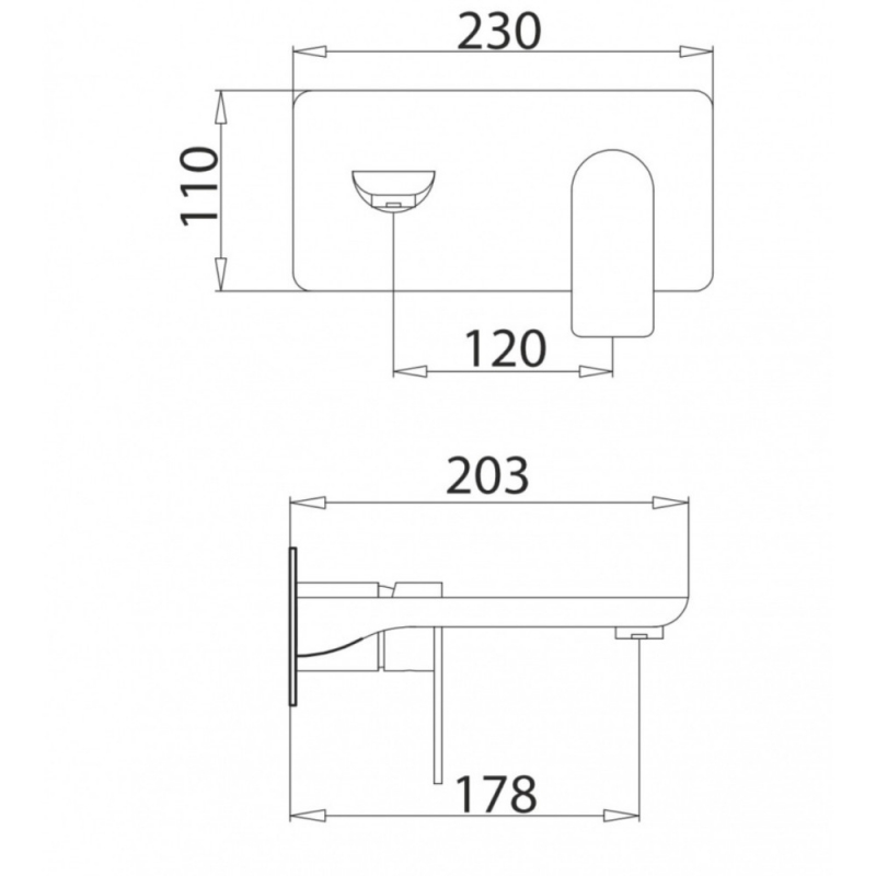 Смеситель для умывальника GANZER скрытого монтажа