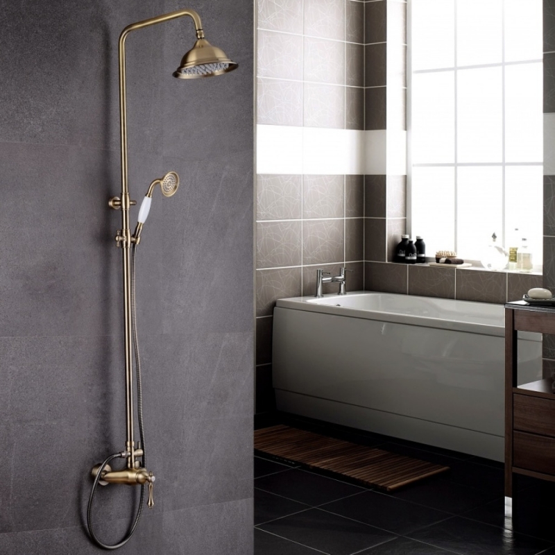 Душевая система Ganzer, цвет бронза