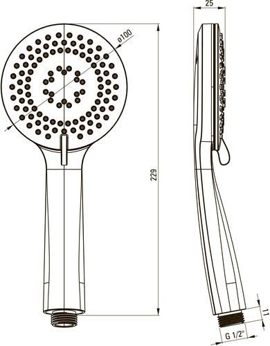Душевая лейка Deante Arnika графит