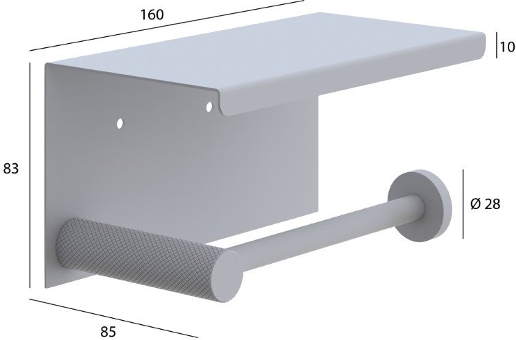 Держатель туалетной бумаги Boheme UNO графит