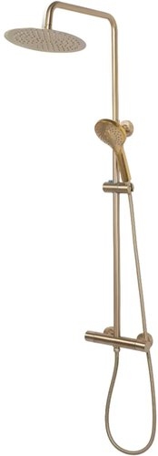 Душевая стойка Rea Matt Gold с термостатом, золото брашированное