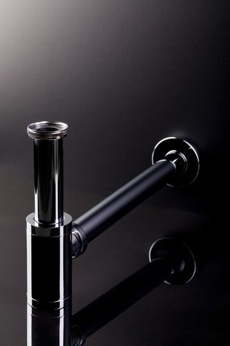 Сифон для умывальника Boheme Black черный без клик-клака