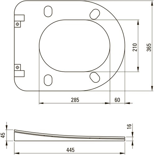 Унитаз с крышкой Deante Peonia безободковый, цвет ГРАФИТ