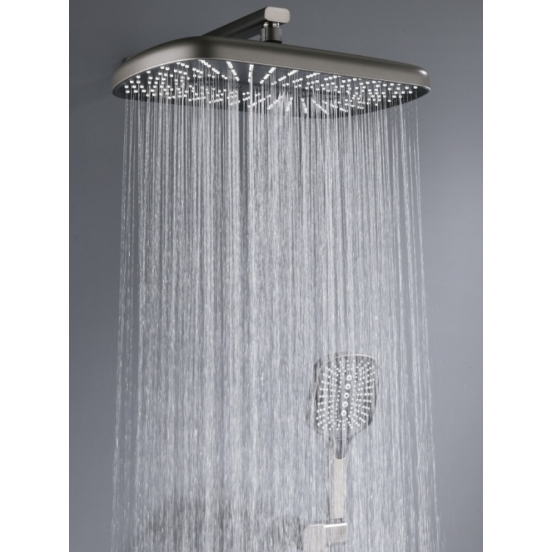 Душевая система GANZER, графит, с изливом