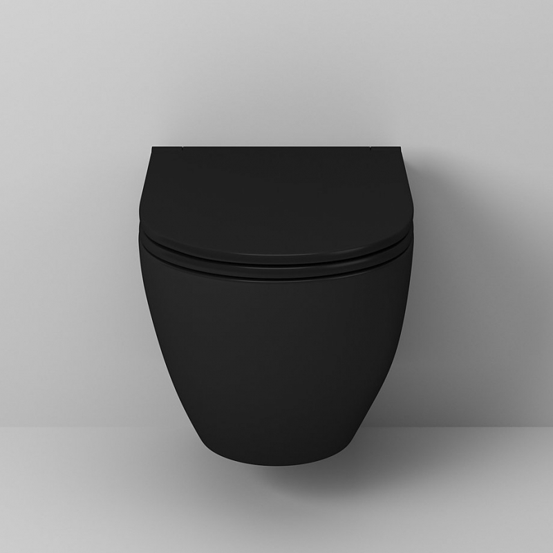 Унитаз подвесной Grossman  36x49 сиденье Duroplast, микролифт, черный матовый