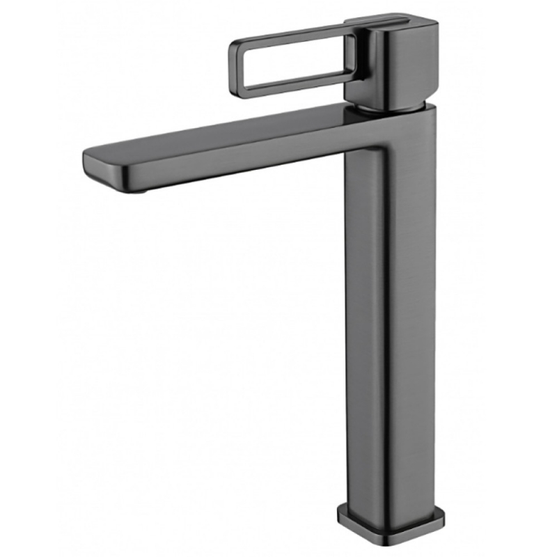 Смеситель для умывальника Ganzer высокий, цвет графит