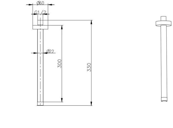 Держатель для душа Boheme потолочный