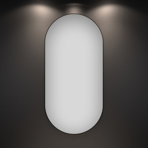 Овальное зеркало Wellsee 7 Rays' Spectrum 40x80 см черный контур