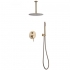 Душевая система скрытого монтажа ABBER Emotion без излива, золото брашированное
