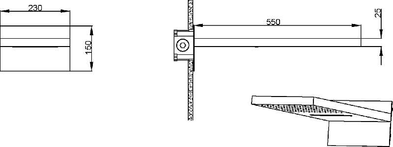 Душевая система Boheme Fusion Termo с термостатом, графит