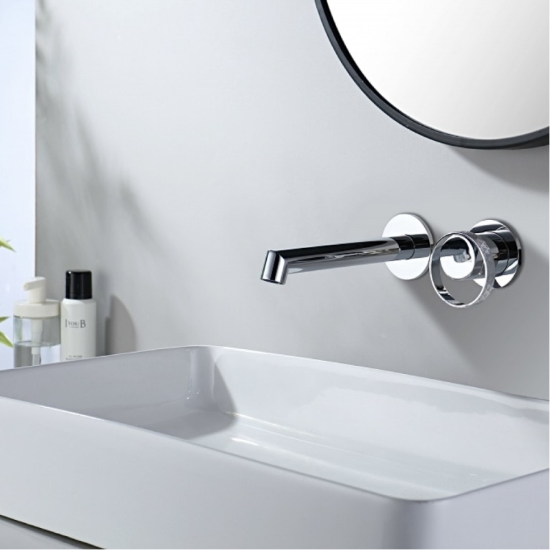 Смеситель для раковины скрытого монтажа GANZER, хром