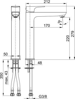 Смеситель для умывальника Armatura Mokait Black черный