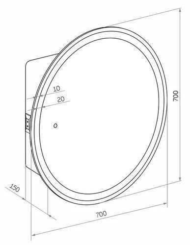 Шкаф с зеркалом Континент Torneo LED с подсветкой и сенсорным управлением белый