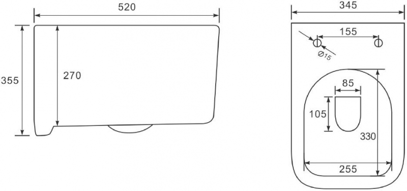 Унитаз подвесной Vincea Ultra с сиденьем soft-close черный 