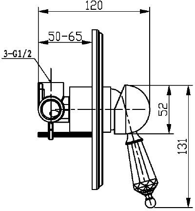 Смеситель встроенный Boheme Tradizionale Chromo