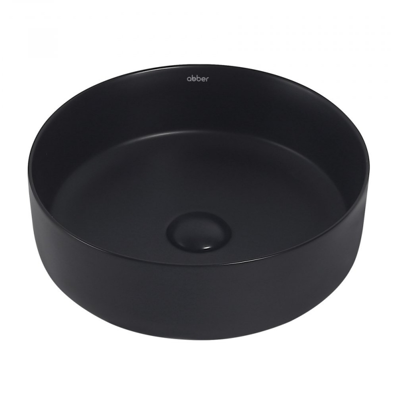 Умывальник Abber Bequem 36x36 черный матовый