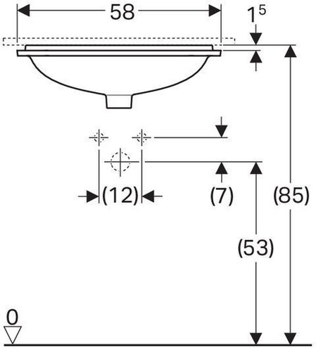 Умывальник Geberit VariFom 50х40 см 