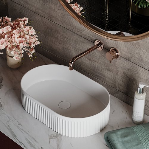 Умывальник накладной Roxen Royal Oval 50x32 белый глянец