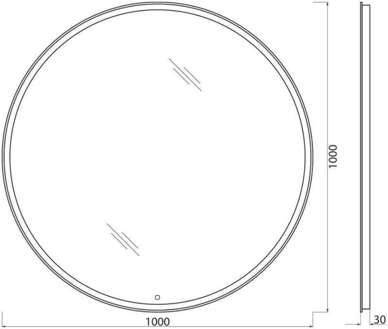 Зеркало Belbagno с сенсорным выключателем