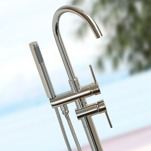 Смеситель для ванны напольный Rea Ortis хром