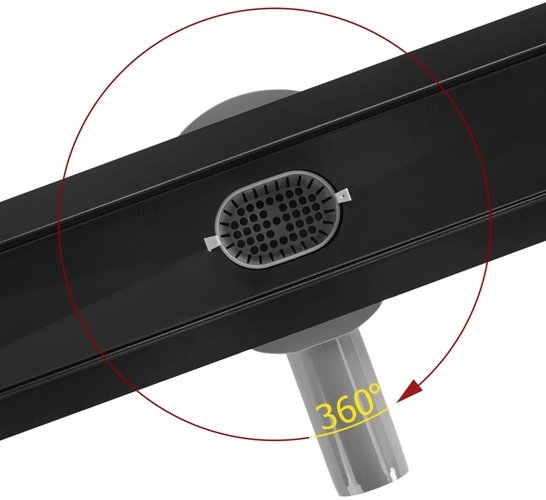 Душевой лоток Rea Neox Pro black черный матовый