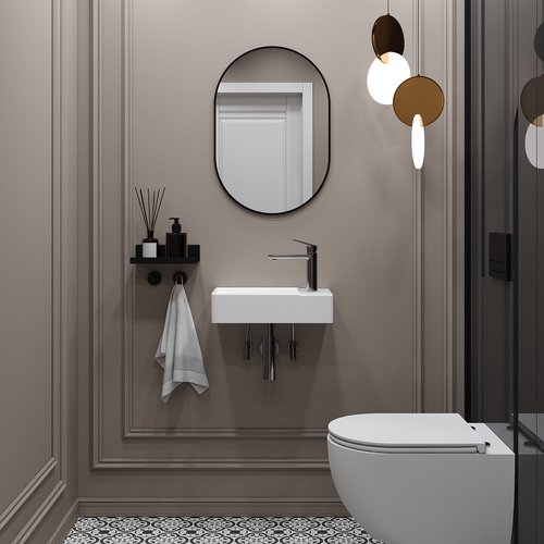 Умывальник накладной/подвесной Wellsee WC Area 40x22 белый глянец