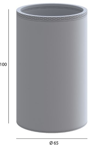 Стакан Boheme Uno Gun Metall настенный