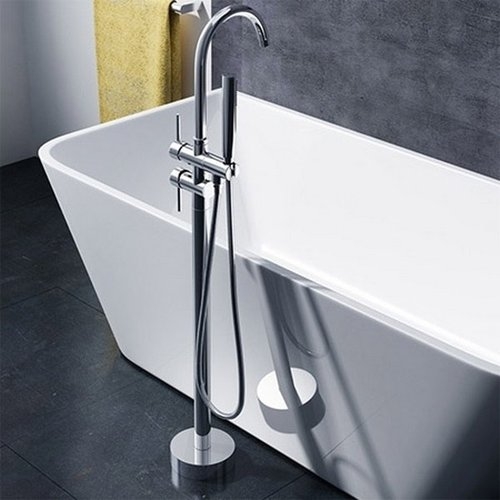 Смеситель для ванны напольный Rea Ortis хром