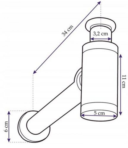 Сифон с донным клапаном универсальным Rea Gold matt