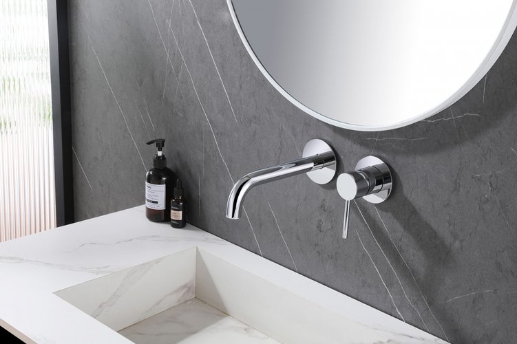 Смеситель скрытого монтажа для умывальника Abber Wasser Kreis хром