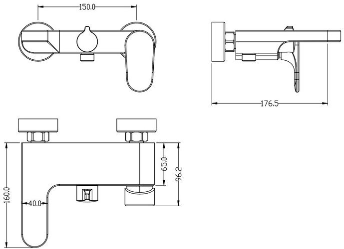 Смеситель для ванны BOHEME SPECTRE Bronze