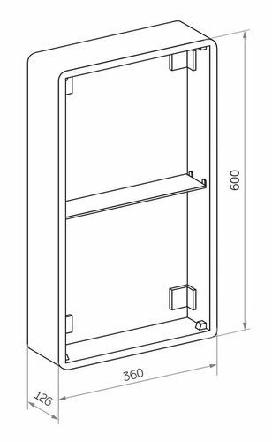 Шкаф с зеркалом Континент Elmage Black LED 45x80 с подсветкой и сенсорным выключателем