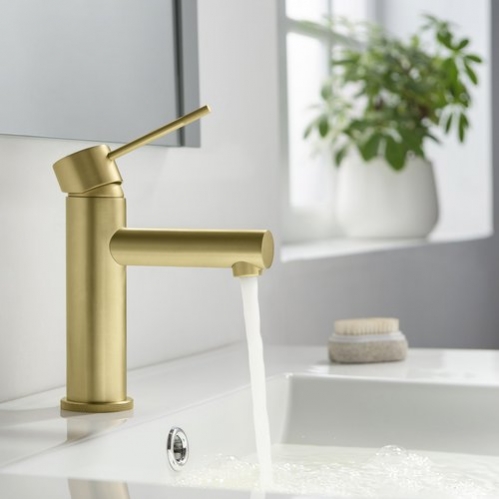 Timo Saona Смеситель для умывальника матовое золото