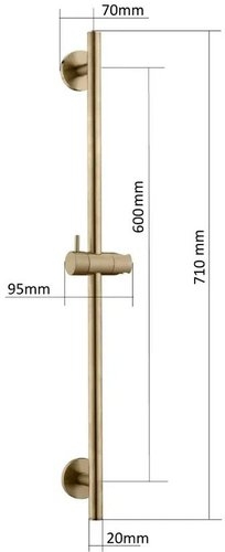 Душевая штанга Boheme Uno Gun Metall