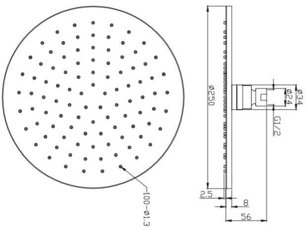 Душевая система Omnires SYS Y встроенная