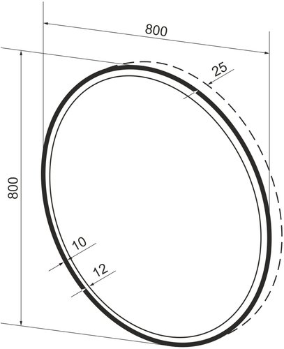 Зеркало Wellsee 7 Rays' Spectrum 80x80 с фронтальной LED-подсветкой