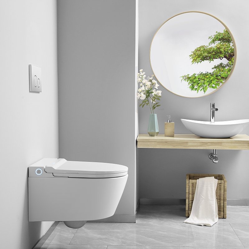 Умный унитаз-биде Brunnen Wal, 60x38, подвесной, с сиденьем