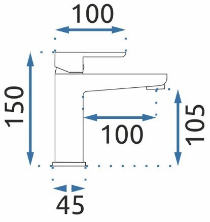 Смеситель для умывальника Rea Orix Black черный матовый