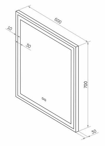 Зеркало Континент Mercury LED 60x70 с подсветкой, сенсорным управлением и подогревом