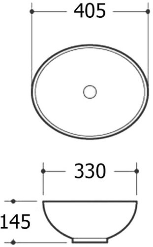 Умывальник накладной Roxen Bocar 40,5x33 белый