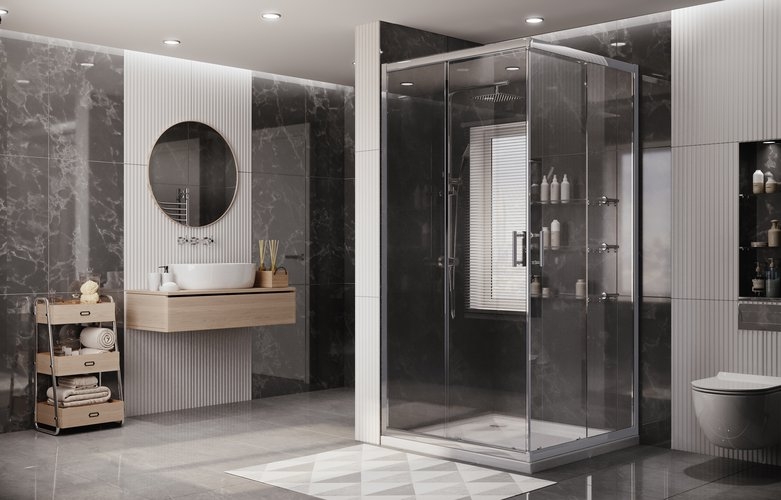 Душевой уголок Ambassador Kingston квадратный 100x100x200 (прозрачное стекло / профиль хром)