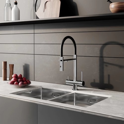 Смеситель для кухни IDDIS Ace с фильтром и гибким изливом глянцевый хром